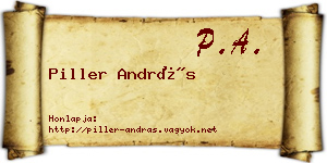 Piller András névjegykártya