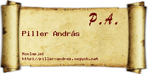 Piller András névjegykártya